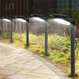 150 Lumen Bright Solar Outdoor Lights,4 Pack Solar Pathway Lights Waterproof